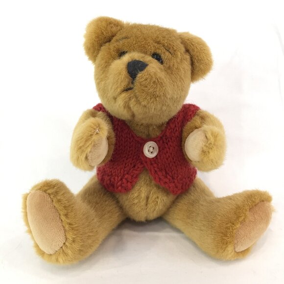 NWT Boyds Bear Arlo Plush Bear With Red Sweater 1364 Size 8" 1996 Pooh Looking - Picture 3 of 10